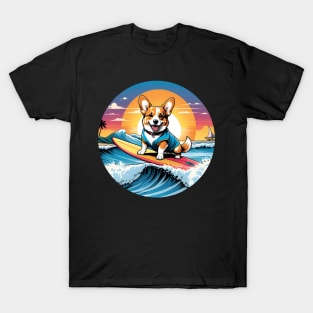 Surfing corgi T-Shirt